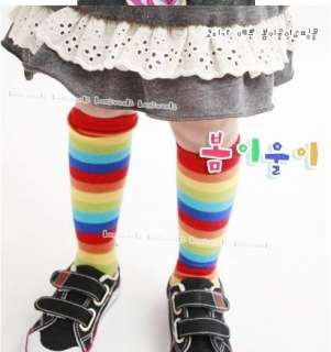 NWT Baby Girl Boy Socks Leg Warmer Rainbow 0 5T BBS05  
