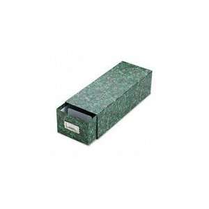   Board 3x5 Card File with Pull Drawer, Green Marble