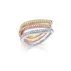 Katarina 14K Tri Color Gold 1/4 ct. Diamond Stackable Ring