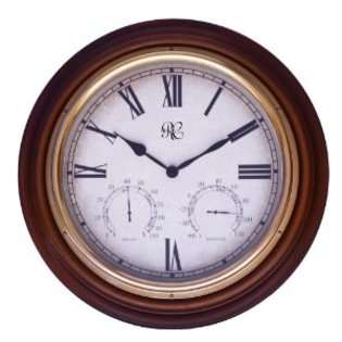 River City Clocks 18 Inch Indoor/Outdoor Clock with Hygrometer and 