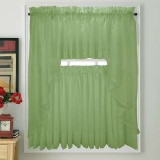 Stylemaster Sage 60 inch x 24 inch Sheer Voile Tier Panel 