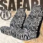  New Premium Grade 5 Pieces Zebra Print High Back Car Seat Covers Set 