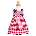 Bonnie Jean Toddler Girls Red Gingham Check Patriotic Dress Size 4T