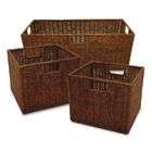 Winsome Wood Set of 3 Wired Baskets 1 Large and 2 Small WD 92323 by 