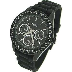 Fossil ES2896 Stella Silicone Watch   Black  
