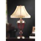 Anthony California Table Lamp in Vermillion and Antique Silver