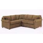   Designs 2 pc custom sectional sofa with rolled arms and wood feet