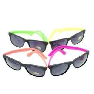 wholesale distributor 4 Neon Sunglasses Hip Hop 80s Shades Glasses 