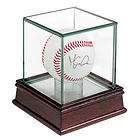 NEW REAL GLASS BASEBALL DISPLAY STAND CASE