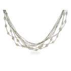 EvesAddiction Sterling Silver Multi Chain Layered Pearl Necklace
