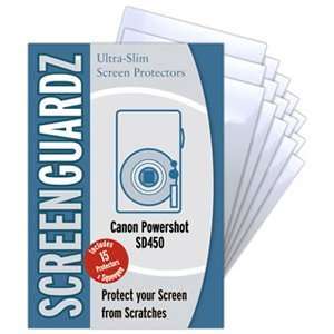   Ultra Slim Screen Protectors (Pack of 15) for Canon PowerShot SD450