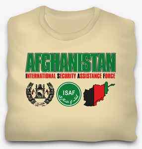 Afghanistan Tour T shirt Afghanistan ISAF Design  
