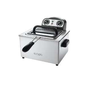 Euro Pro 4 Quart Stainless Steel Deep Fryer F1400  Kitchen 