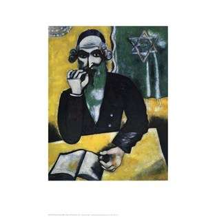 None Rabbi, The Pinch of Snuff   Poster by Marc Chagall (22.5x28.5 