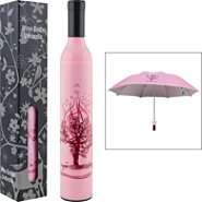 Trademark Home Wine Bottle Umbrella   Pink & Red 