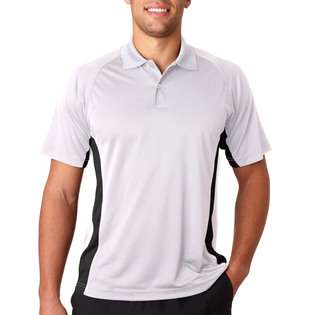 Izod Adult Cool FX Performance Pique Polo   White/ Black   M at  
