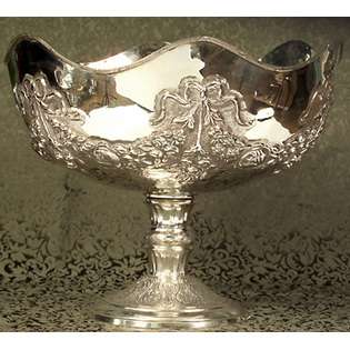 Godinger Silver Scalloped Footed Rose Punch Bowl 