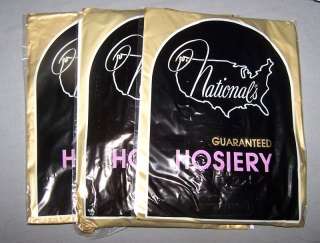 VTG 60s NATIONAL HOSIERY SIZE C TAWNY COLORD STOCKING  