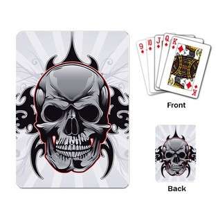 Playing Cards Deck of Tribal Skull (Ancient Tattoo, Art, Flaming 