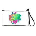 Artsmith Inc Clutch Bag Purse (2 Sided) Love Peace Symbols Hearts and 