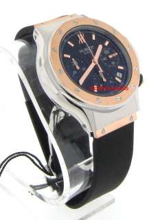 Hublot Classic Chronograph Automatic Date Watch 18k Rose Gold Steel 