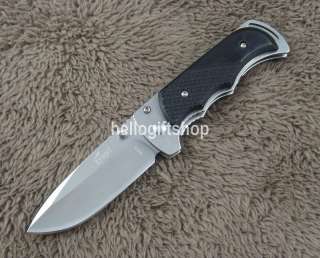 Enlan Bee M015 Black Textured Wood Handle Pocket EDC Folding Knife 
