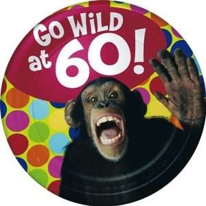  8 Monkey Around Go Wild at 60 Dessert Plates Toys & Games