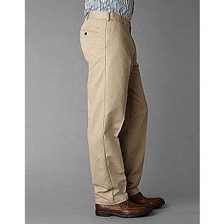 Mens Comfort Waist Khaki Flat Front  Dockers Clothing Mens Pants 