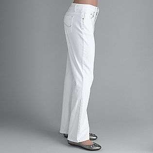 Womens Boot Cut White Jeans  Jaclyn Smith Clothing Womens Pants 