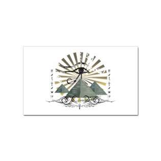 Carsons Collectibles Sticker (Rectangular) of Egyptian Pyramids with 