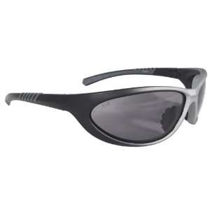   Paradox Black/Silver Frame Safety Glasses Smoke Lens