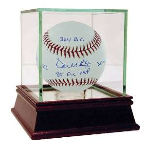   Baseball w/85 AL MVP, 145 RBI, 35 HR, 324 BA Ins w/Glass Case Sports