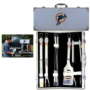  BSS   Miami Dolphins NFL 8pc BBQ Tools Set Everything 