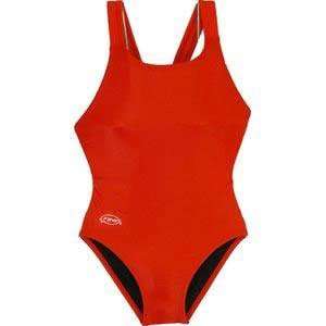  Finis Team Solid Aquatuff Female Bladeback Swimwear   Red 