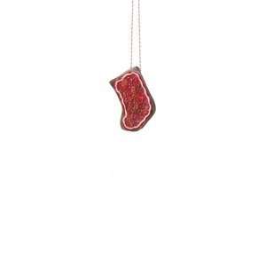  Stocking Shaped Red Icing Cookie Christmas Ornament