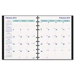   Month Planner, Hard Cover, 11 x 9 1/16, Black, 2011 2012 Electronics