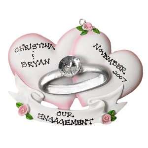  Just Engaged Personalized Ornament