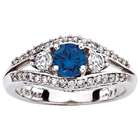 Ct Blue Diamond Ring    One Ct Blue Diamond Ring