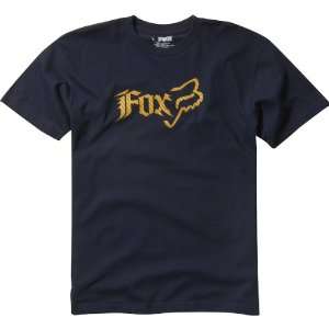 Fox Racing Side Head Mens Short Sleeve Fashion T Shirt/Tee   Navy / X 