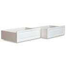   Queen/King Size Raised Panel Under Bed Storage Drawer   White Finish