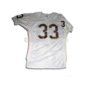 White No. 33 Game Used Central Michigan Russell Football 