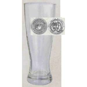 Marine Corps Footed Pilsner Glass 20oz 