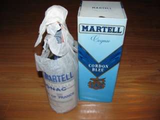 RARE 1950 60S MARTELL COGNAC CORDON BLEU LIQUOR BOTTLE  