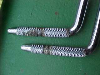 Pair of 1960s knurled LUDWIG folding bass drum spurs   BIN   $60 