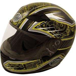  THH TS 39 8 Motor Helmet   2X Large/Black/Yellow 