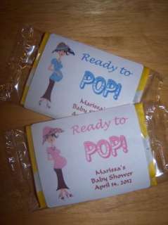 Personalized POPCORN Baby Shower Favor Labels  