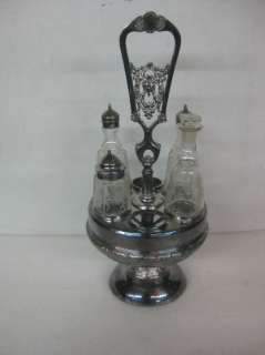 description antique wilcox silver victorian 6 bottle etched glass 