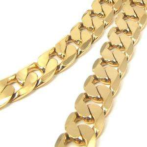 2412mm100g MEN 18K YELLOW GOLD GP NECKLACE SOLID FILL GEP CHAIN 