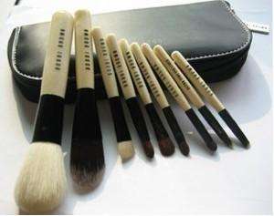 Hot Brand new Bobbi 9 pcs makeup brushes cosmetic set kit with pouch 