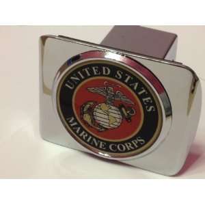 United States US Marine Corps USMC Marine Seal on Chrome Hitch (fits 2 